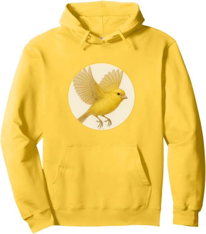 Retro Canary Hoodie – Vintage Bird Design Sweatshirt