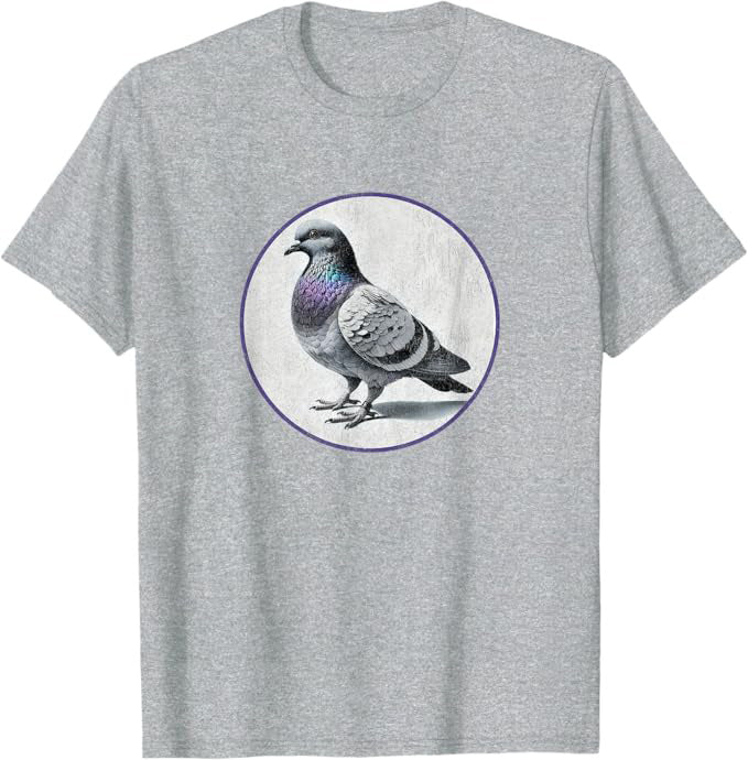 Carrier Pigeon T-Shirt Retro Design by Bird.fan