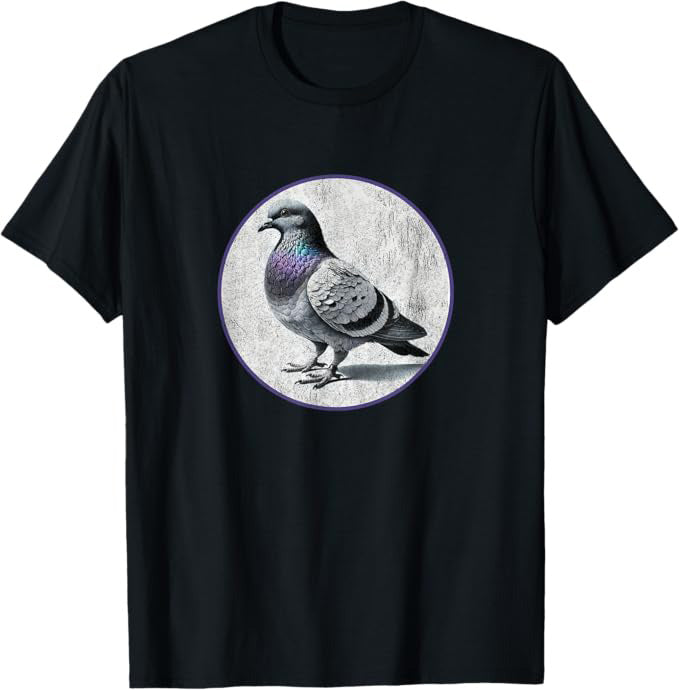 Carrier Pigeon T-Shirt Retro Design by Bird.fan