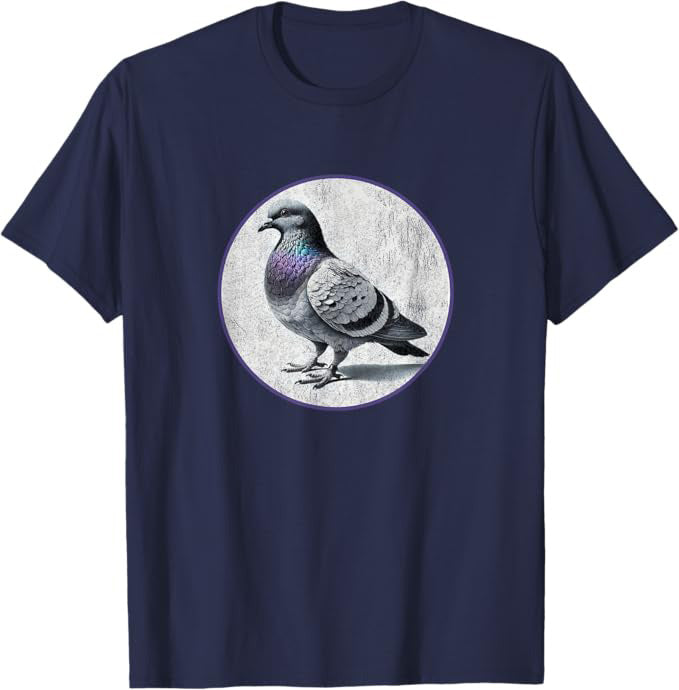 Carrier Pigeon T-Shirt Retro Design by Bird.fan