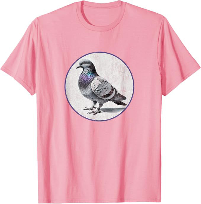 Carrier Pigeon T-Shirt Retro Design by Bird.fan