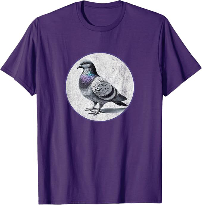 Carrier Pigeon T-Shirt Retro Design by Bird.fan