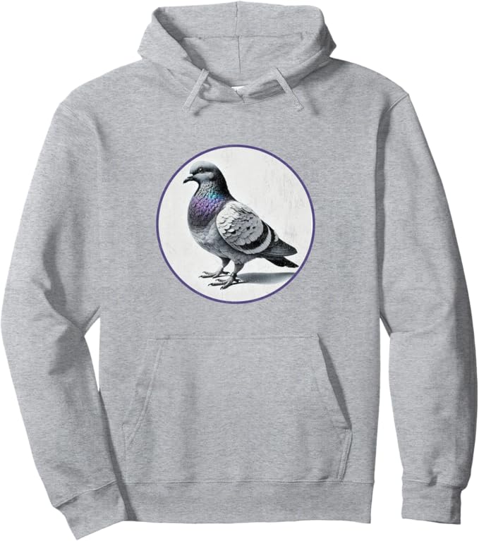 Retro Carrier Pigeon Hoodie – Vintage Bird Design Sweatshirt