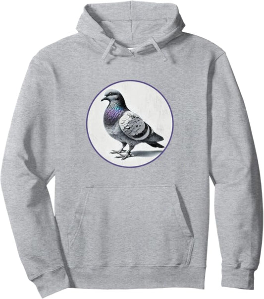 Retro Carrier Pigeon Hoodie – Vintage Bird Design Sweatshirt