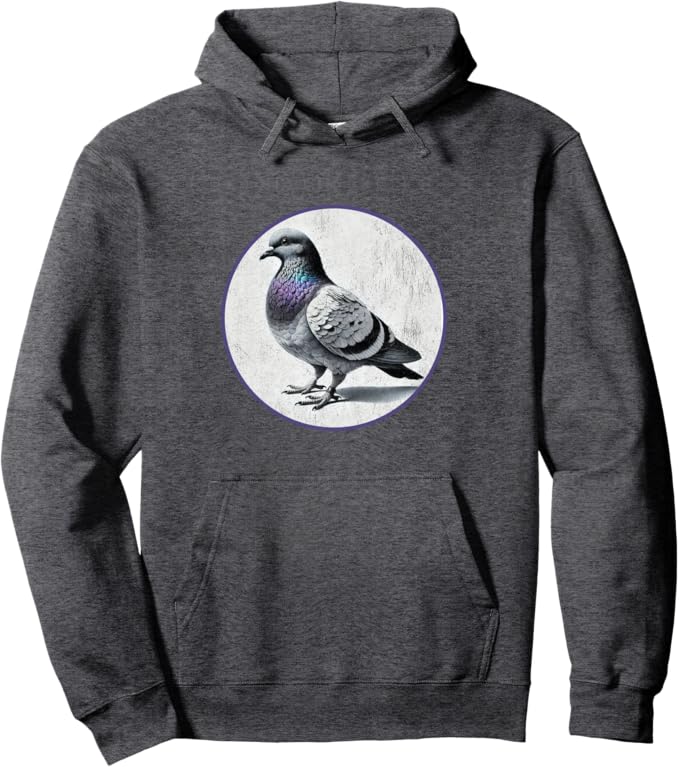 Retro Carrier Pigeon Hoodie – Vintage Bird Design Sweatshirt