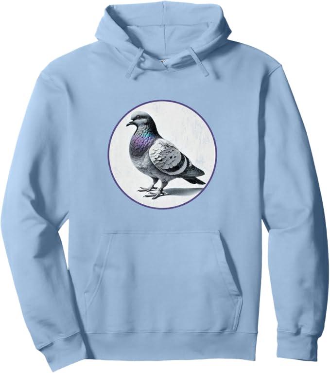 Retro Carrier Pigeon Hoodie – Vintage Bird Design Sweatshirt