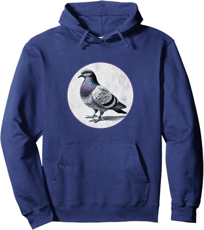 Retro Carrier Pigeon Hoodie – Vintage Bird Design Sweatshirt