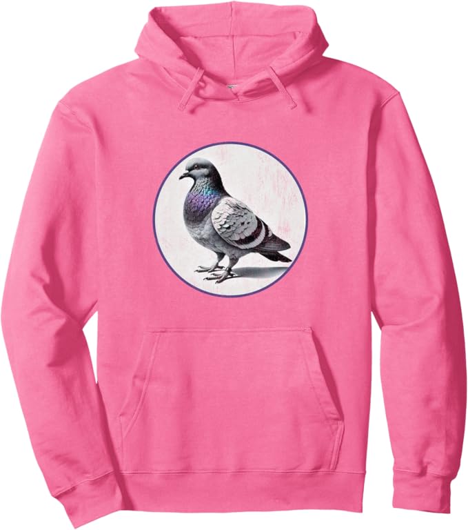Retro Carrier Pigeon Hoodie – Vintage Bird Design Sweatshirt