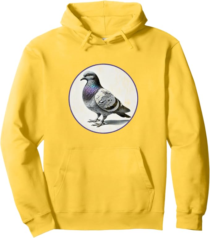 Retro Carrier Pigeon Hoodie – Vintage Bird Design Sweatshirt