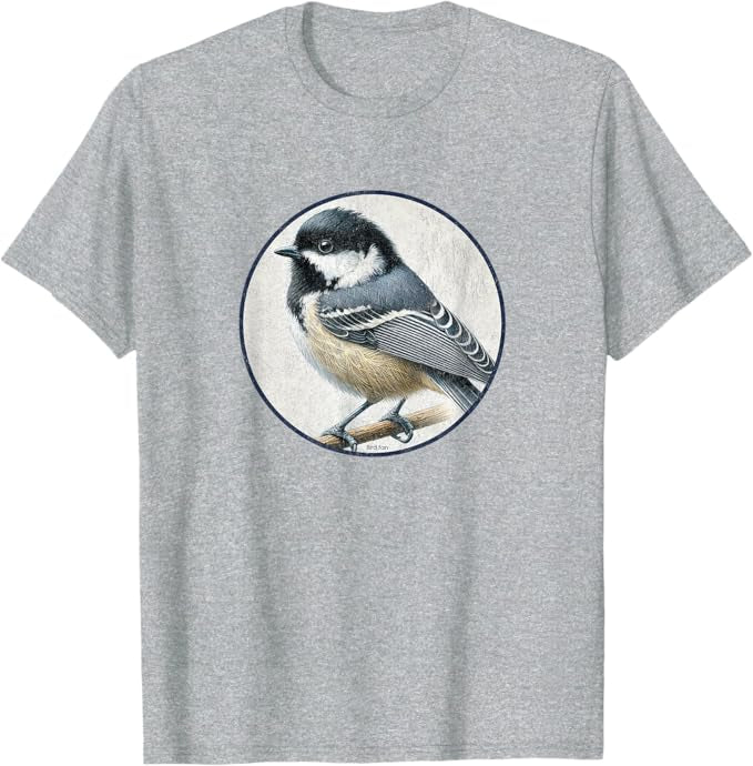 Coal Tit T-Shirt Retro Design by Bird.fan | Men's Birding Graphic Tee