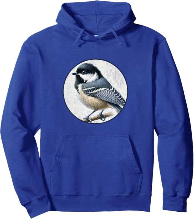 Retro Coal Tit Hoodie – Vintage Bird Design Sweatshirt