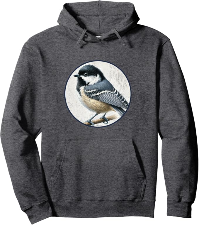 Retro Coal Tit Hoodie – Vintage Bird Design Sweatshirt