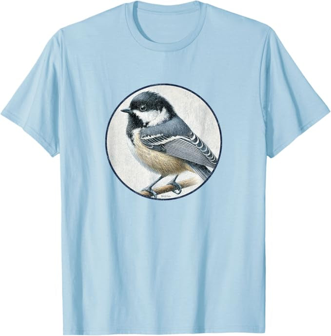 Coal Tit T-Shirt Retro Design by Bird.fan | Men's Birding Graphic Tee