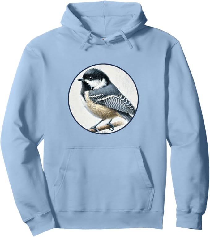 Retro Coal Tit Hoodie – Vintage Bird Design Sweatshirt