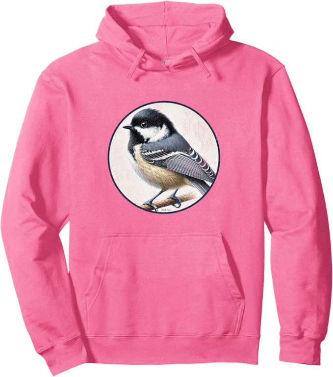 Retro Coal Tit Hoodie – Vintage Bird Design Sweatshirt