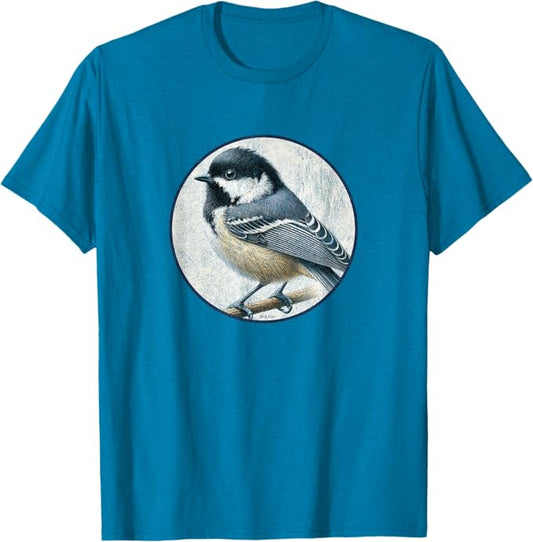 Coal Tit T-Shirt Retro Design by Bird.fan | Men's Birding Graphic Tee
