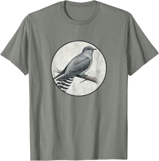 Common Cuckoo T-Shirt Retro Design by Bird.fan | Men's Birding Graphic Tee