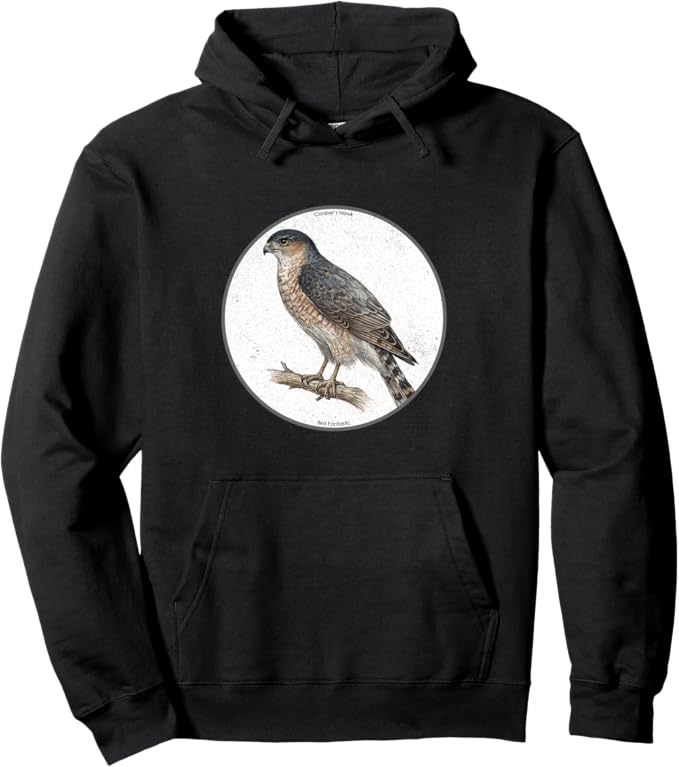 Retro Cooper's Hawk Hoodie – Vintage Bird Design Sweatshirt