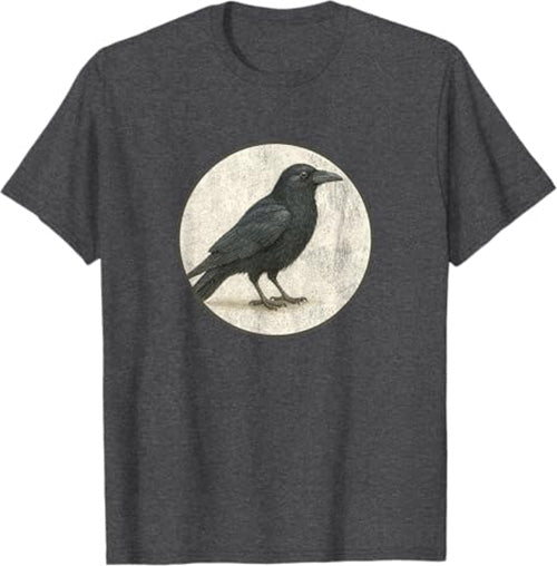American Crow T-Shirt Retro Design by Bird.fan | Men's Birding Graphic Tee
