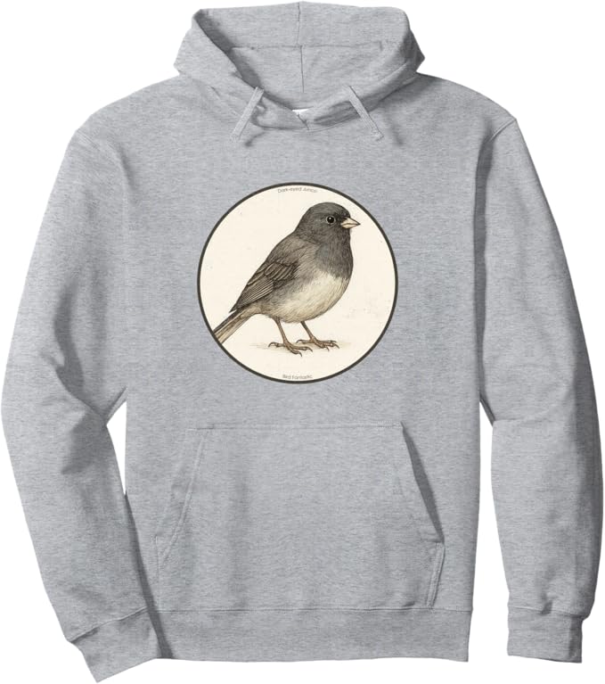 Retro Dark-Eyed Junco Hoodie – Vintage Bird Design Sweatshirt