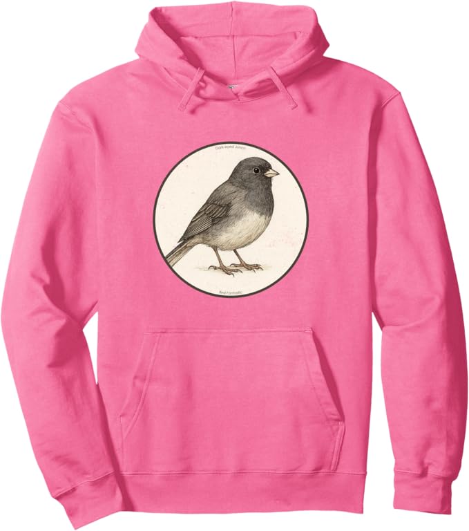 Retro Dark-Eyed Junco Hoodie – Vintage Bird Design Sweatshirt