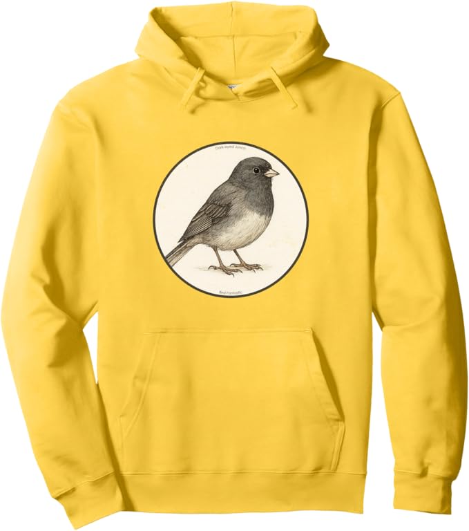 Retro Dark-Eyed Junco Hoodie – Vintage Bird Design Sweatshirt