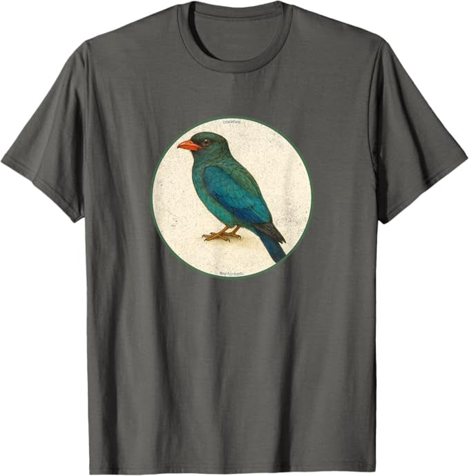 Dollarbird T-Shirt Retro Design by Bird.fan | Birding Graphic Tee