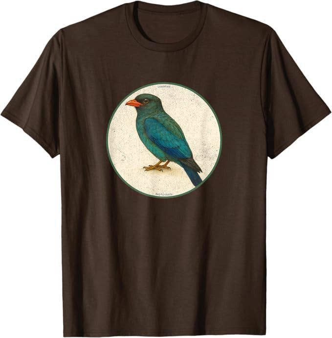Dollarbird T-Shirt Retro Design by Bird.fan | Birding Graphic Tee