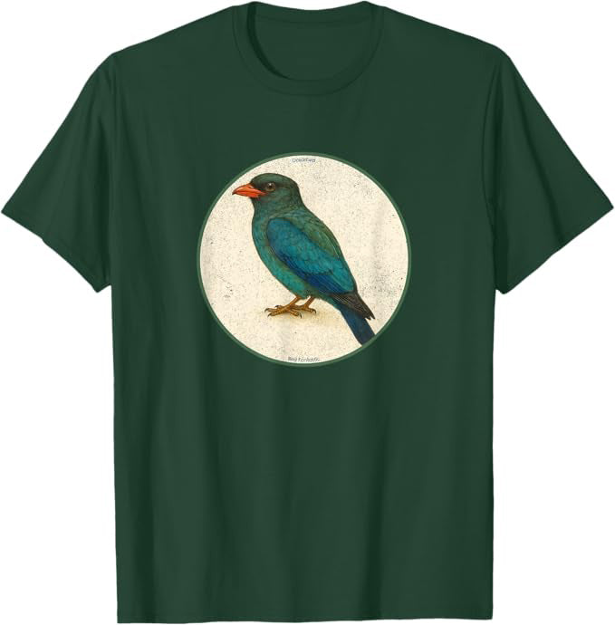 Dollarbird T-Shirt Retro Design by Bird.fan | Birding Graphic Tee