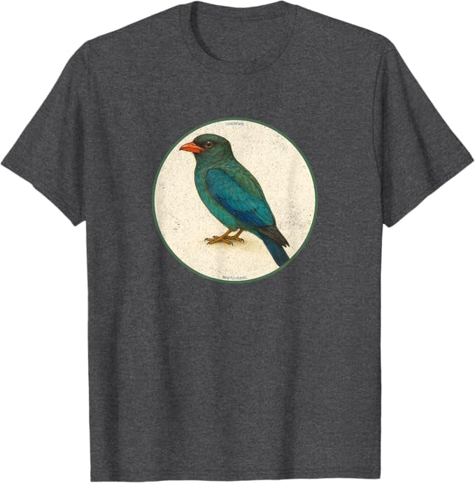 Dollarbird T-Shirt Retro Design by Bird.fan | Birding Graphic Tee