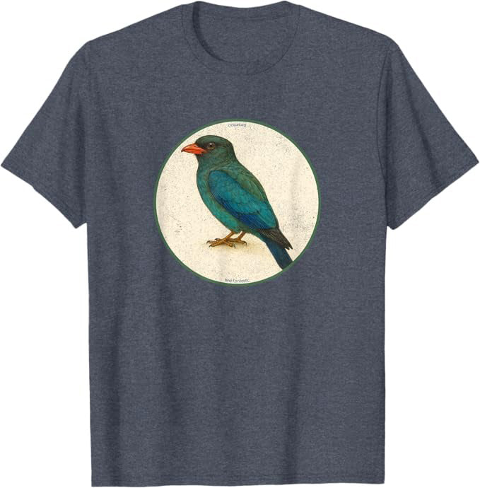 Dollarbird T-Shirt Retro Design by Bird.fan | Birding Graphic Tee