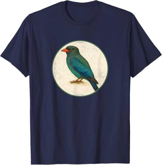 Dollarbird T-Shirt Retro Design by Bird.fan | Birding Graphic Tee