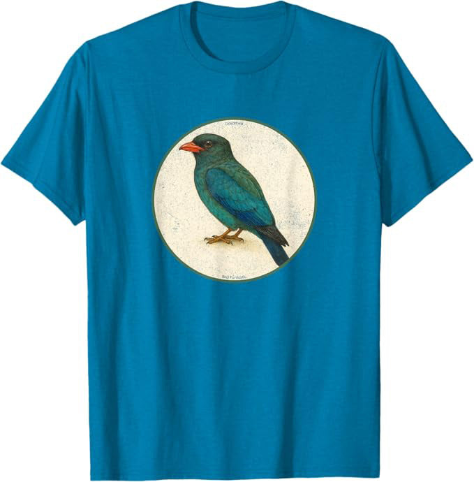 Dollarbird T-Shirt Retro Design by Bird.fan | Birding Graphic Tee