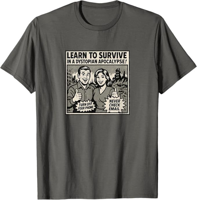 Learn to Survive in a Dystopian Apocalypse Retro Comic Ad T-Shirt | ComicBook.beer Graphic Tee