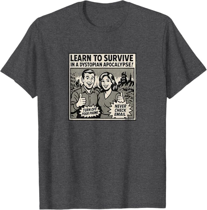 Learn to Survive in a Dystopian Apocalypse Retro Comic Ad T-Shirt | ComicBook.beer Graphic Tee
