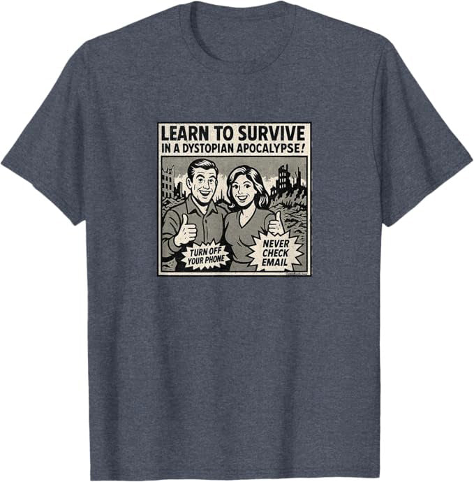 Learn to Survive in a Dystopian Apocalypse Retro Comic Ad T-Shirt | ComicBook.beer Graphic Tee
