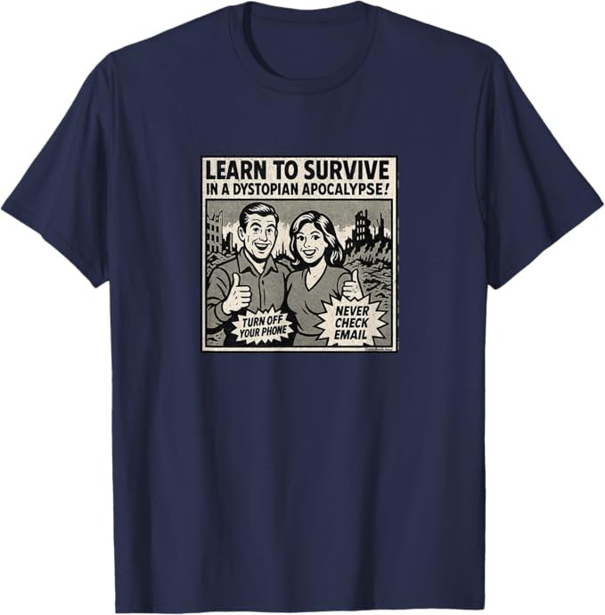 Learn to Survive in a Dystopian Apocalypse Retro Comic Ad T-Shirt | ComicBook.beer Graphic Tee