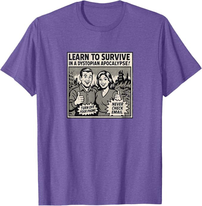 Learn to Survive in a Dystopian Apocalypse Retro Comic Ad T-Shirt | ComicBook.beer Graphic Tee