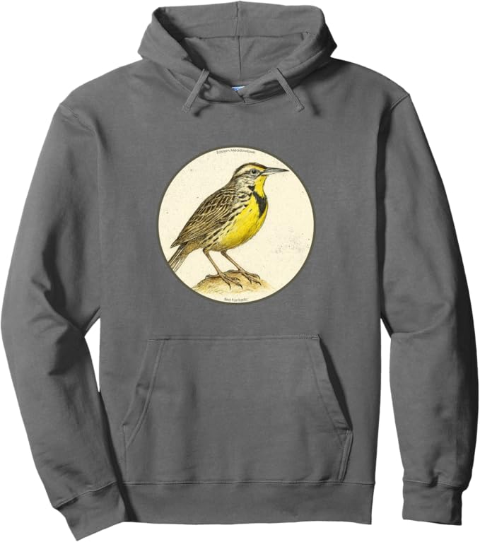 Retro Eastern Meadowlark Hoodie – Vintage Bird Design Sweatshirt