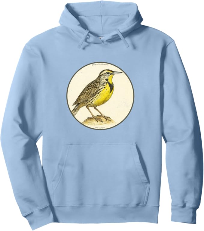 Retro Eastern Meadowlark Hoodie – Vintage Bird Design Sweatshirt