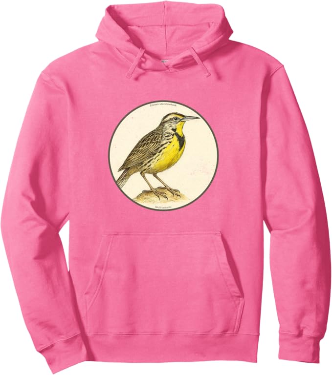 Retro Eastern Meadowlark Hoodie – Vintage Bird Design Sweatshirt
