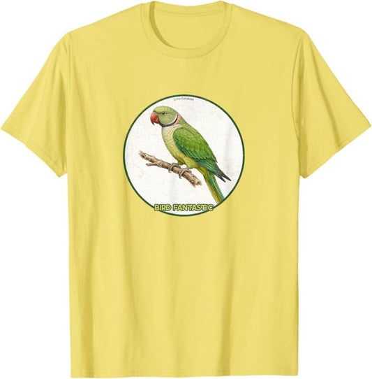 Retro Echo Parakeet T-Shirt Design 10 Colors by Bird Fantastic | Birding Graphic Tee