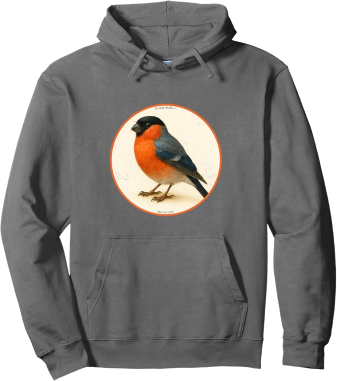 Retro Eurasian Bullfinch Hoodie – Vintage Bird Design Sweatshirt