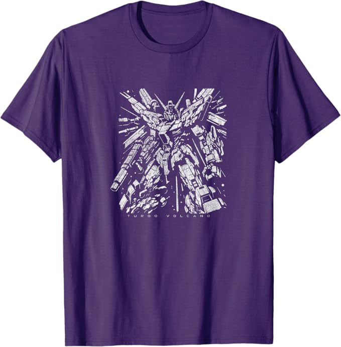 1980s Retro Anime Exploded Mecha Distressed Robot Design T-Shirt | Graphic Tee