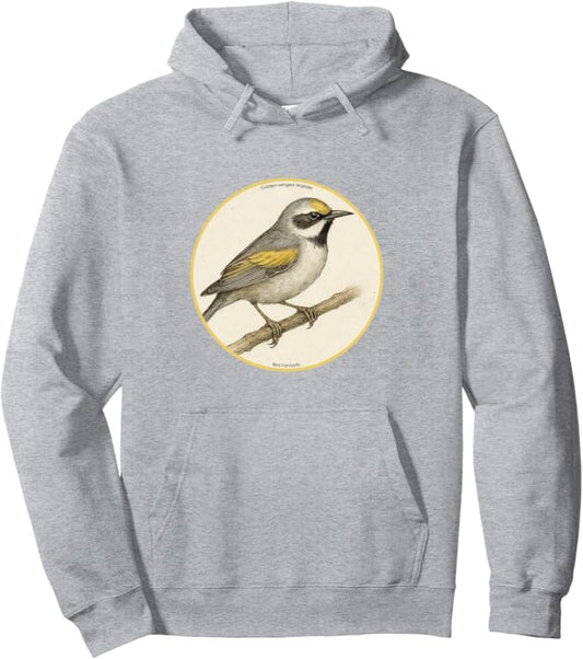 Retro Golden-Winged Warbler Hoodie – Vintage Bird Design Sweatshirt