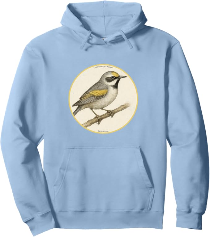 Retro Golden-Winged Warbler Hoodie – Vintage Bird Design Sweatshirt