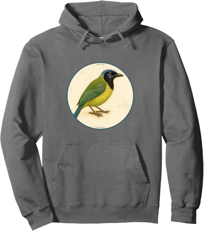 Retro Green Jay Hoodie – Vintage Bird Design Sweatshirt