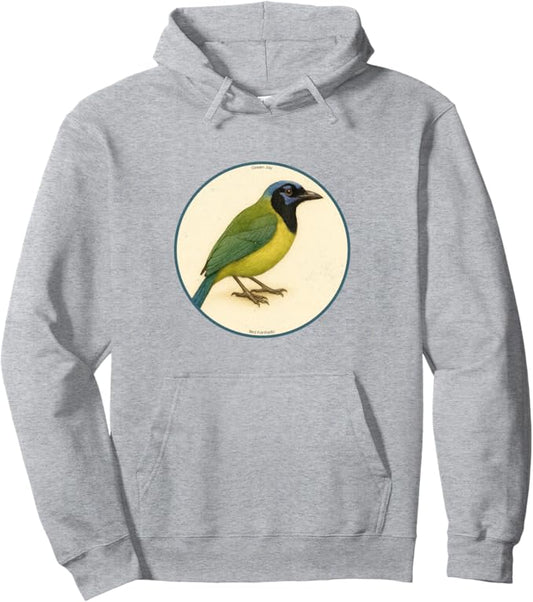 Retro Green Jay Hoodie – Vintage Bird Design Sweatshirt