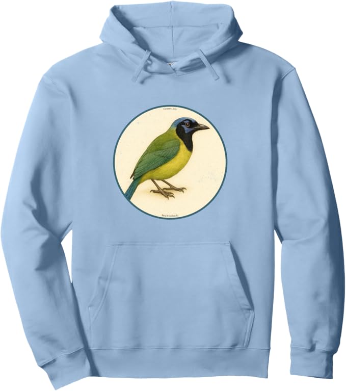 Retro Green Jay Hoodie – Vintage Bird Design Sweatshirt