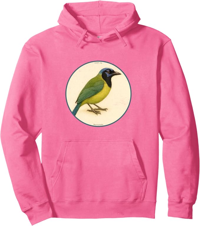 Retro Green Jay Hoodie – Vintage Bird Design Sweatshirt